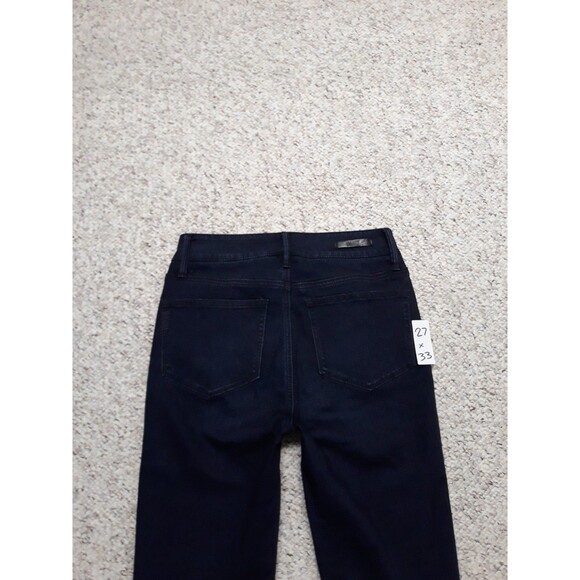 27 Paige Side Split hem Straight Leg Dark Wash Blue NEW - Picture 5 of 10